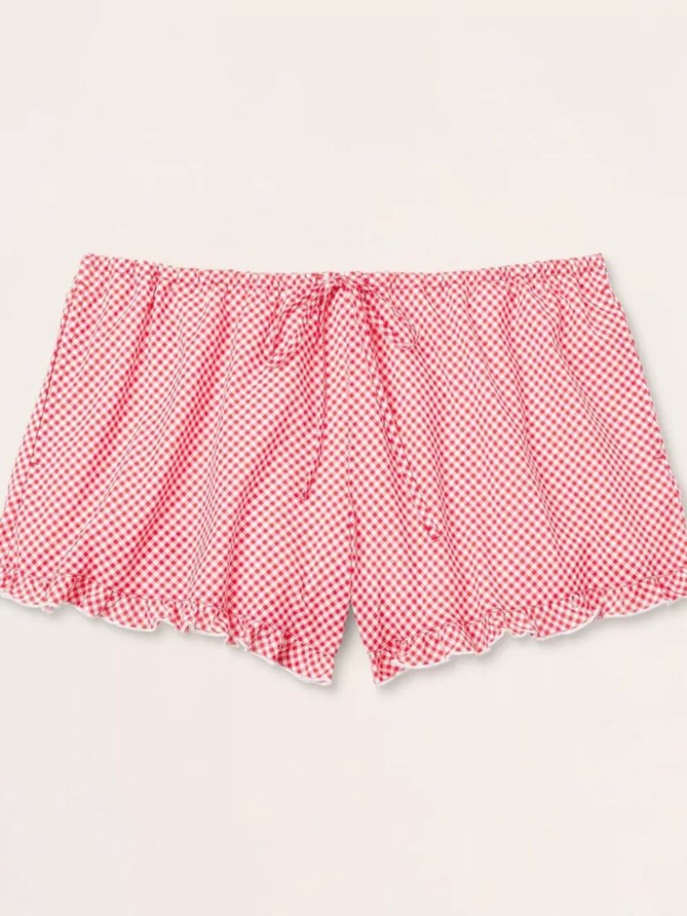 Parke x Target Red Gingham Drawstring Shorts L NWT